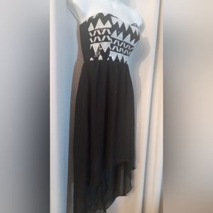 Strapless High Low Dress
